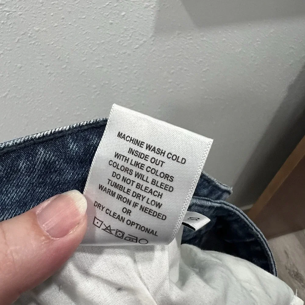 Vervet Distressed High Rise Crop‎ Straight Leg Denim Jeans Sz 30 - Picture 7 of 10